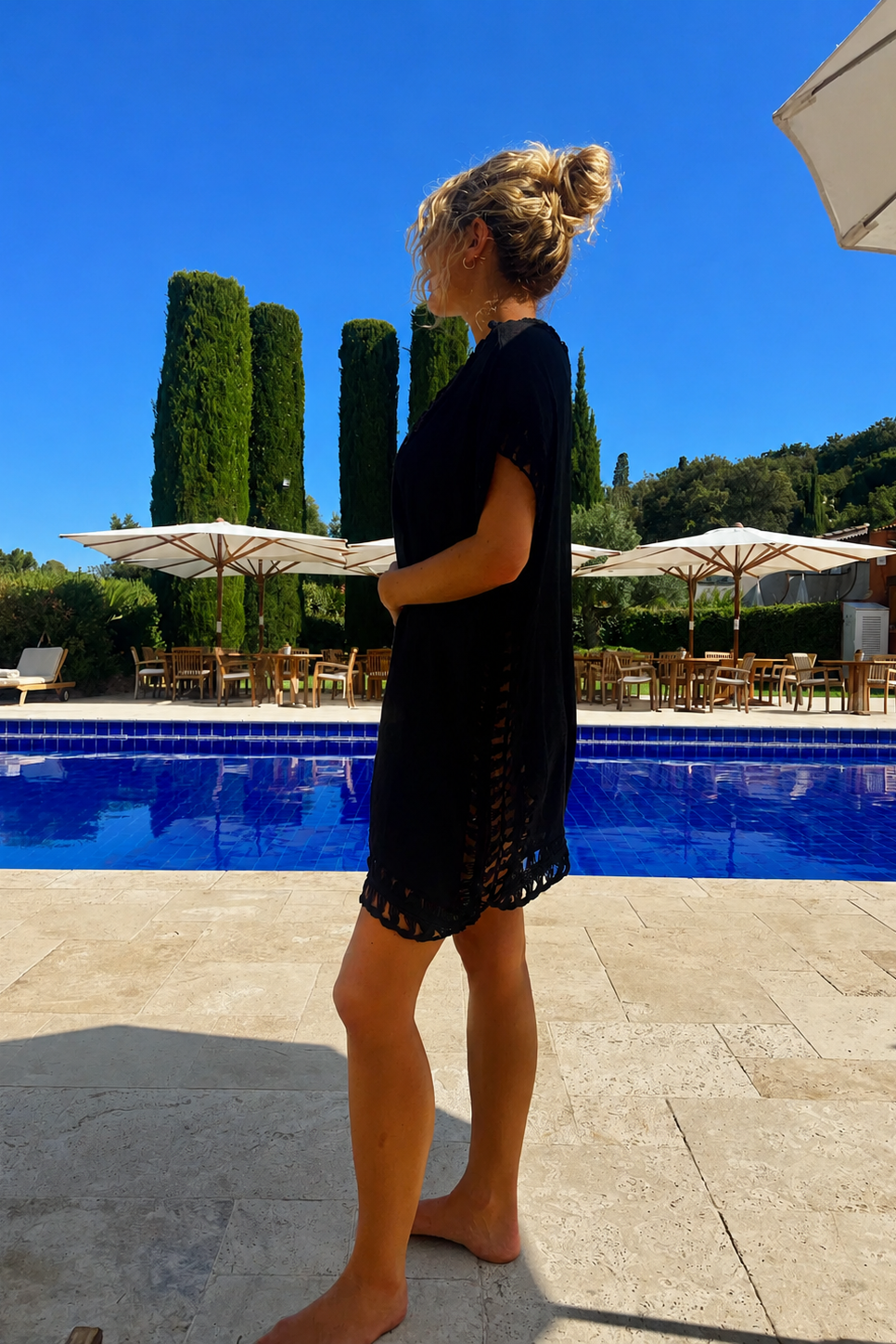 BLACK CROCHET COVER UP