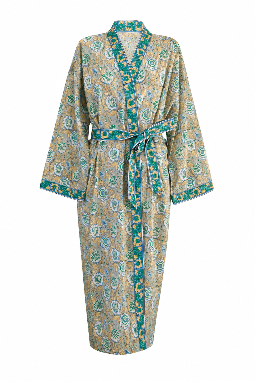 MARSEILLE BLOCK PRINT KIMONO