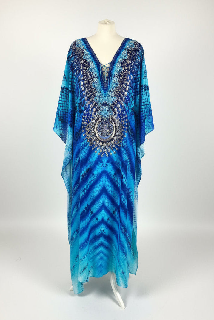 cancun cobalt maxi kaftan