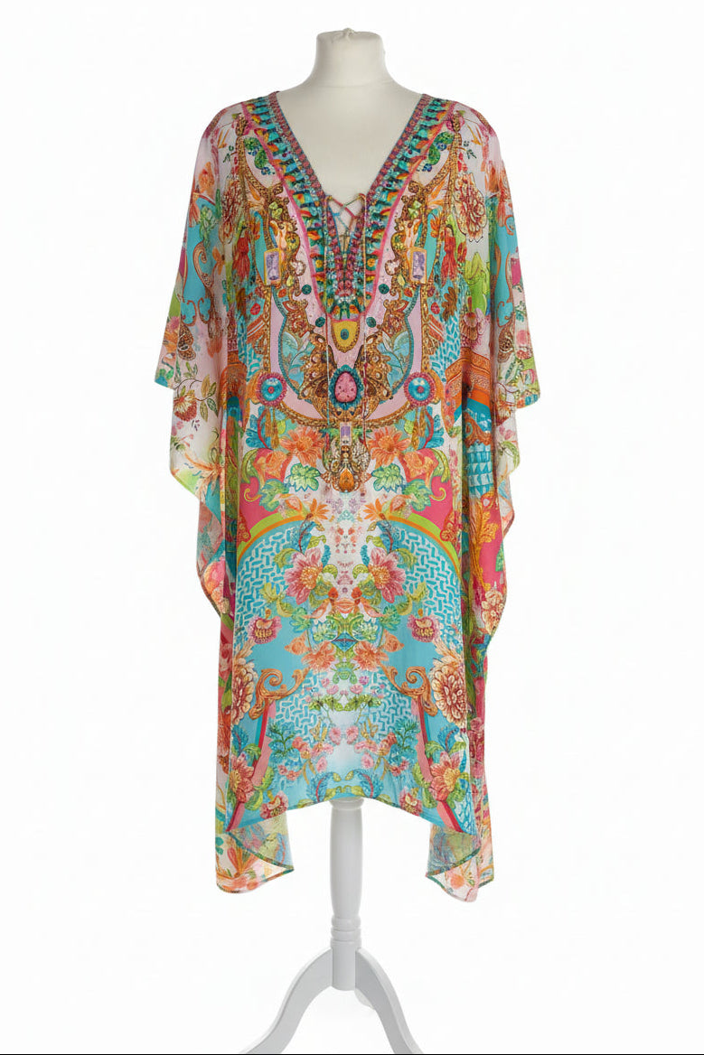 PHUKET ORIENTAL FLORAL KAFTAN