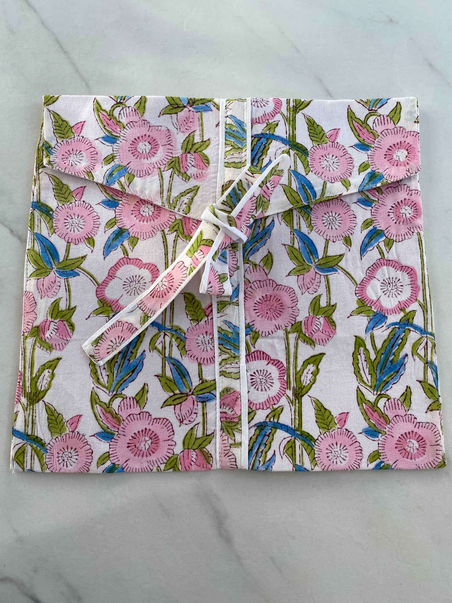 CELESTE PINK FLORAL BLOCK PRINT ROBE