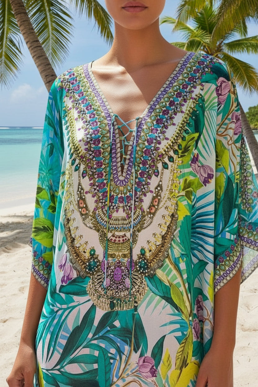 Paradise Palm kaftan
