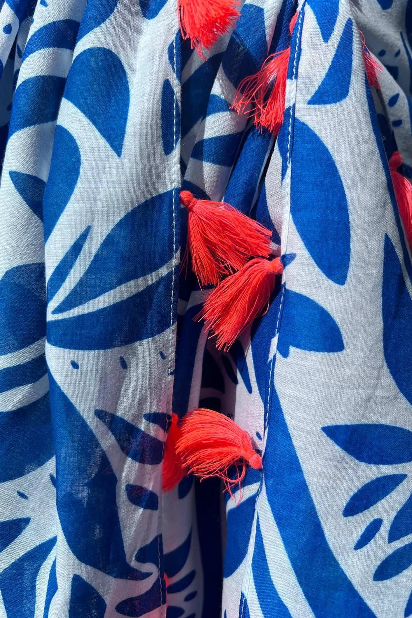BLUE TROPICAL COTTON SARONG