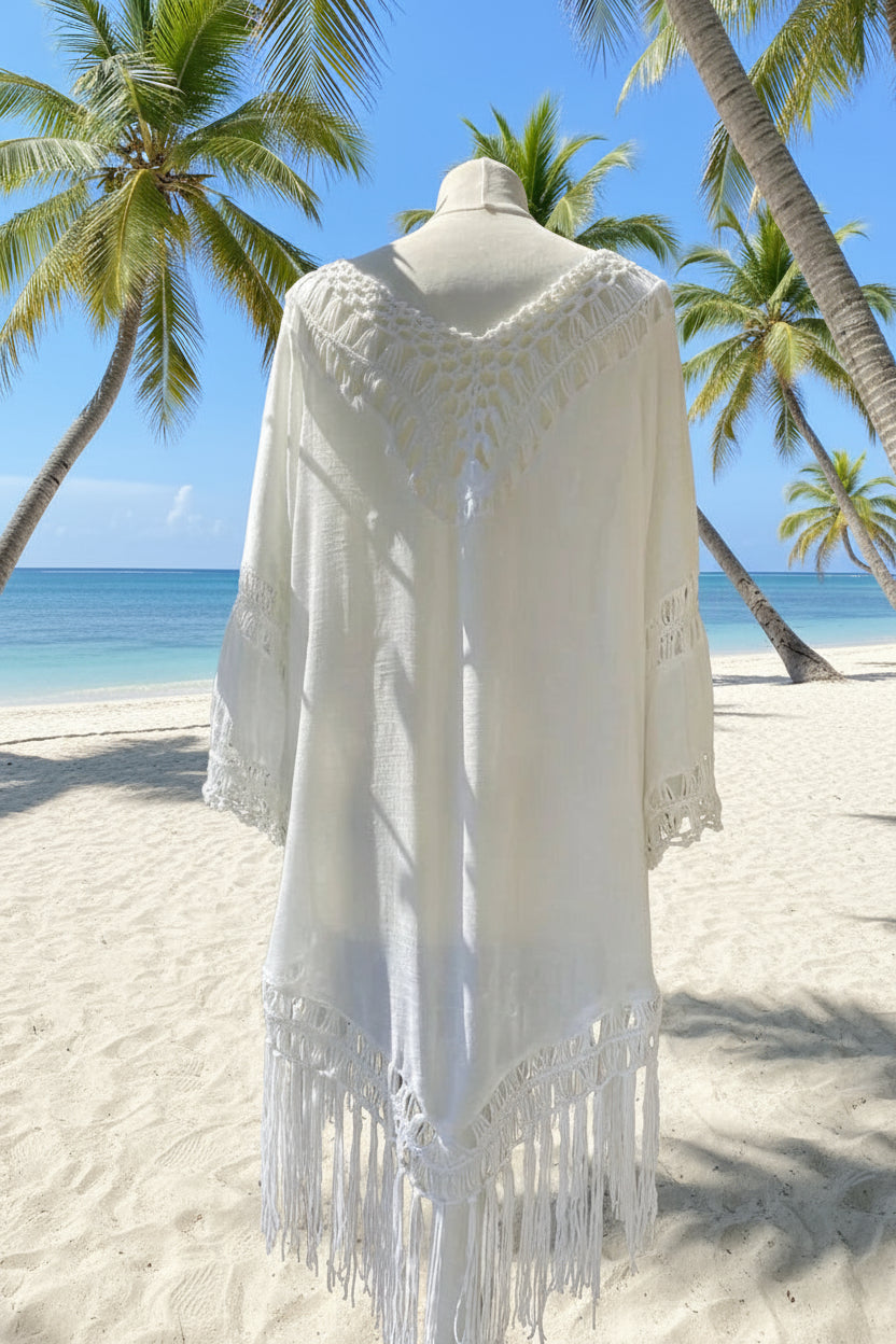 WHITE CROCHET COVER-UP