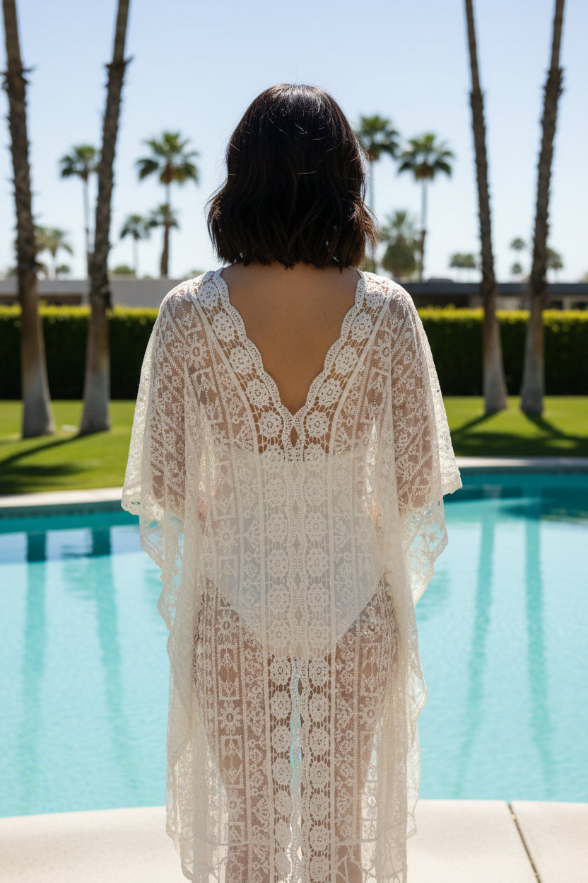 CAMILLA WHITE LACE COVER UP