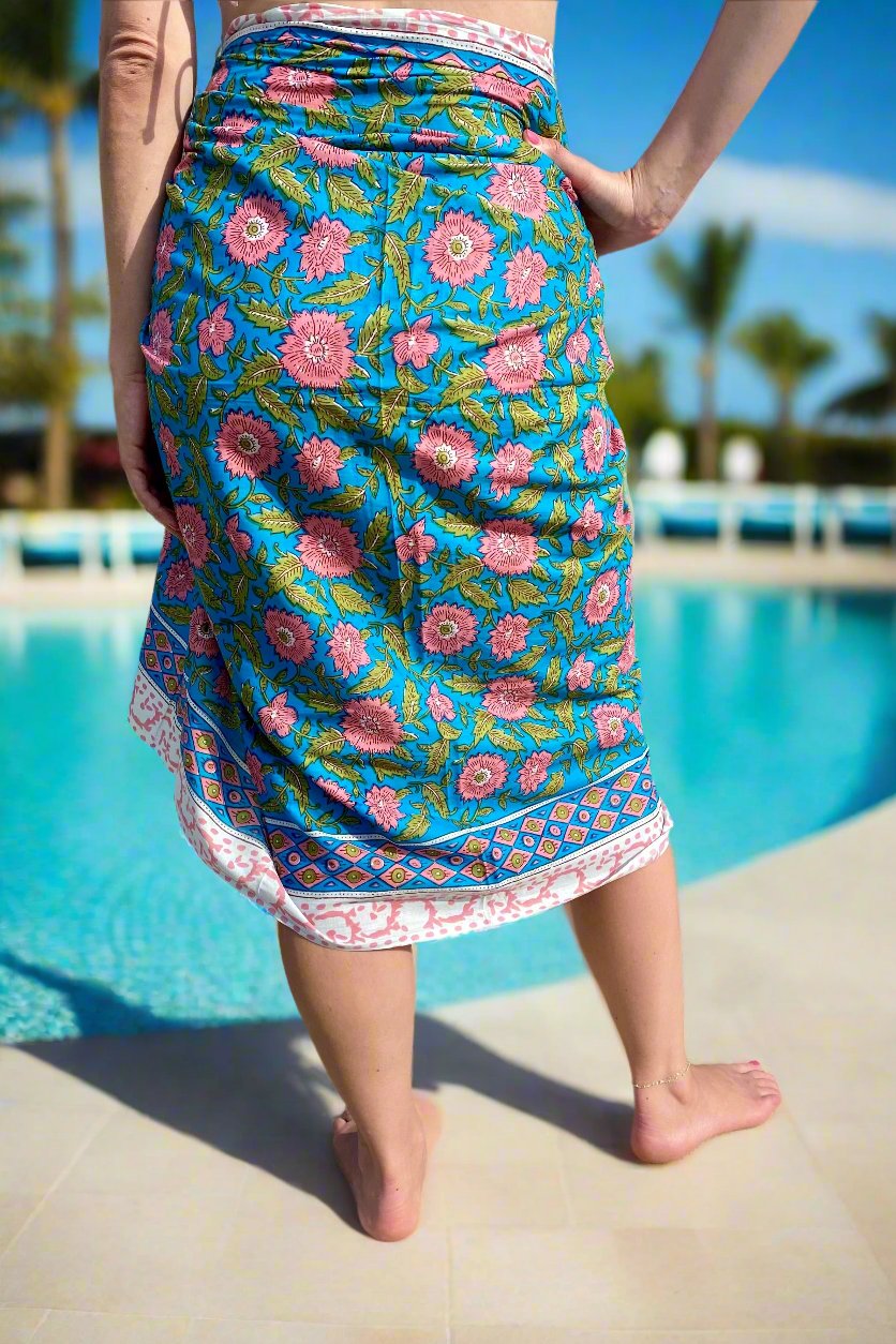 SAINT LUCIA BLUE SARONG