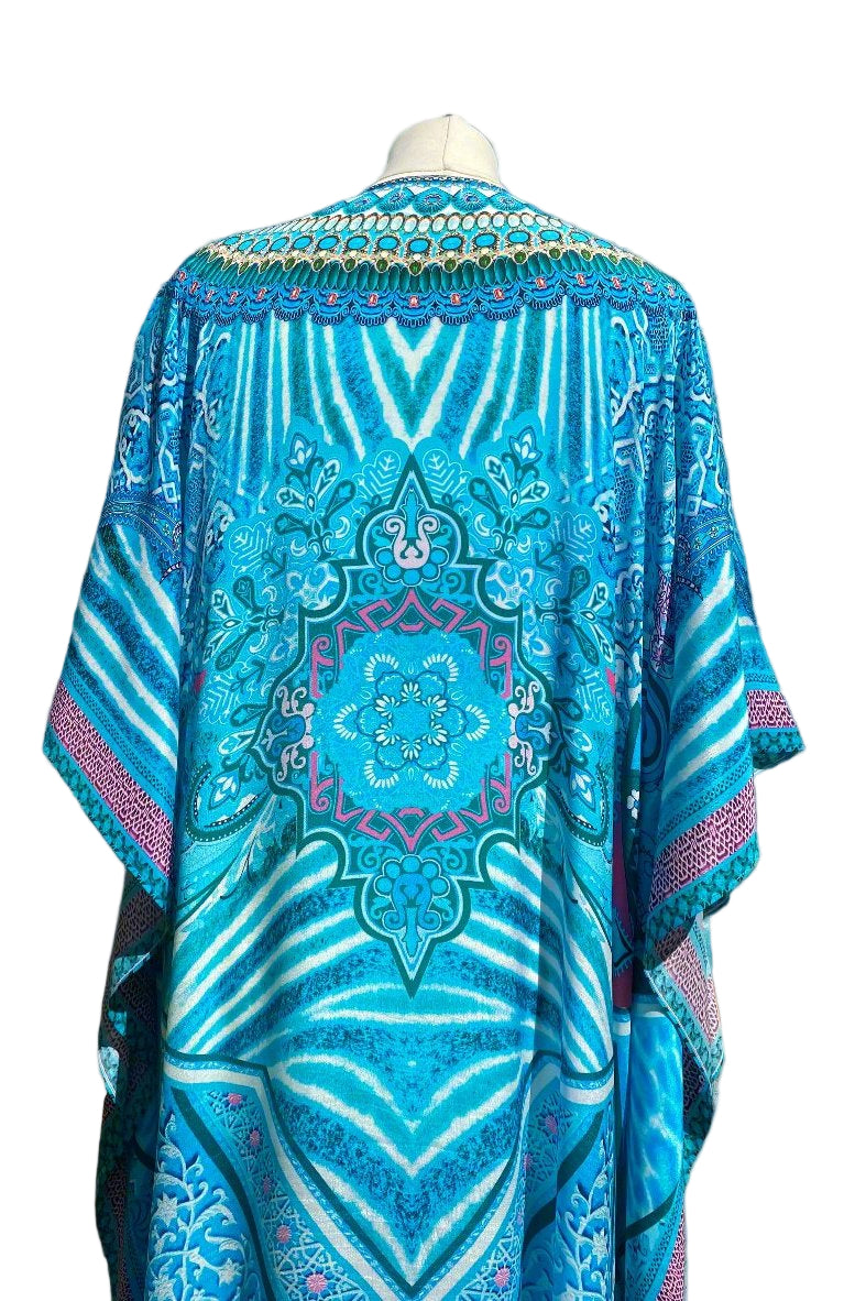 Kos maxi kaftan back view close up