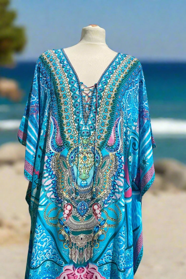 Kos aquamarine kaftan