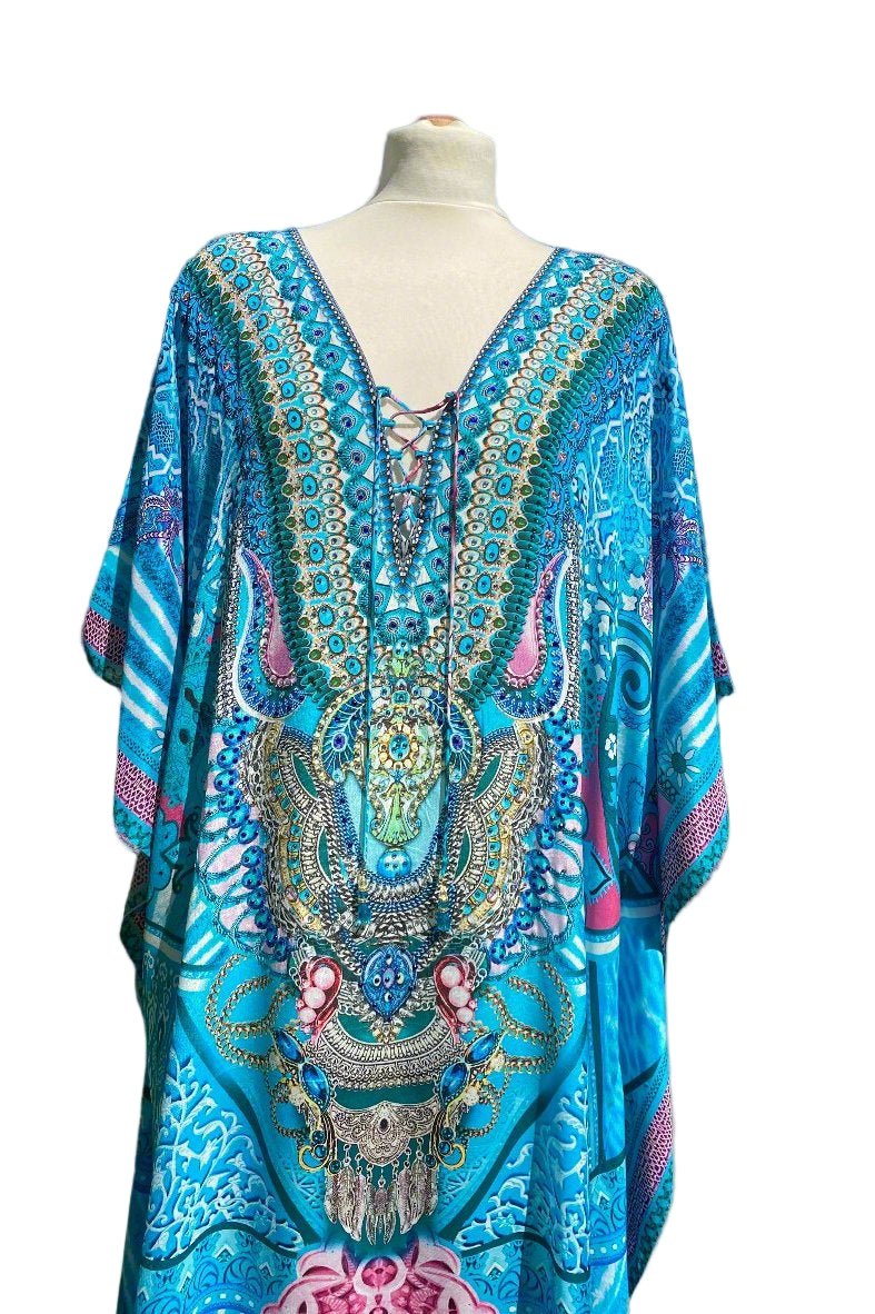 Kos aquamarine kaftan