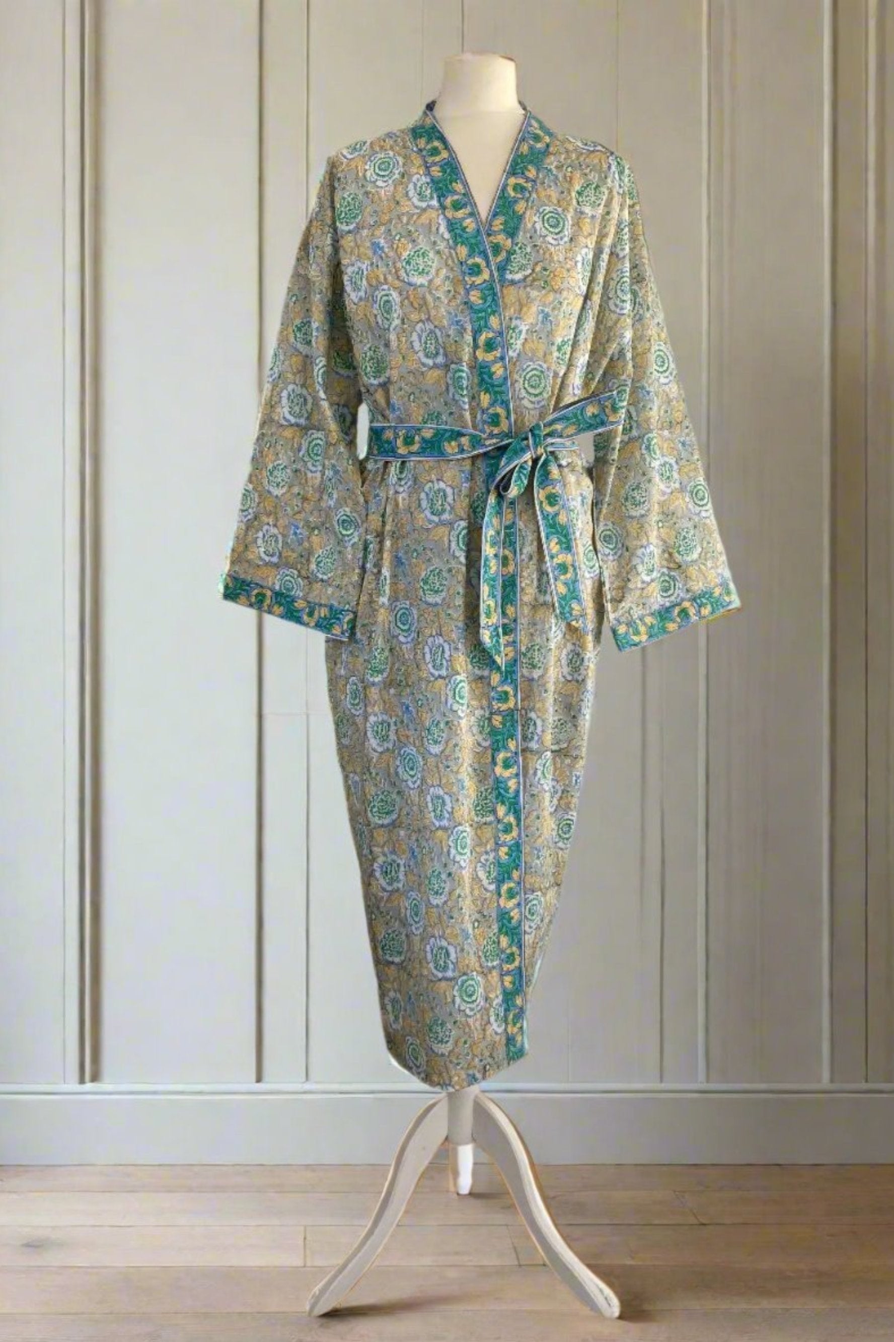 MARSEILLE BLOCK PRINT KIMONO