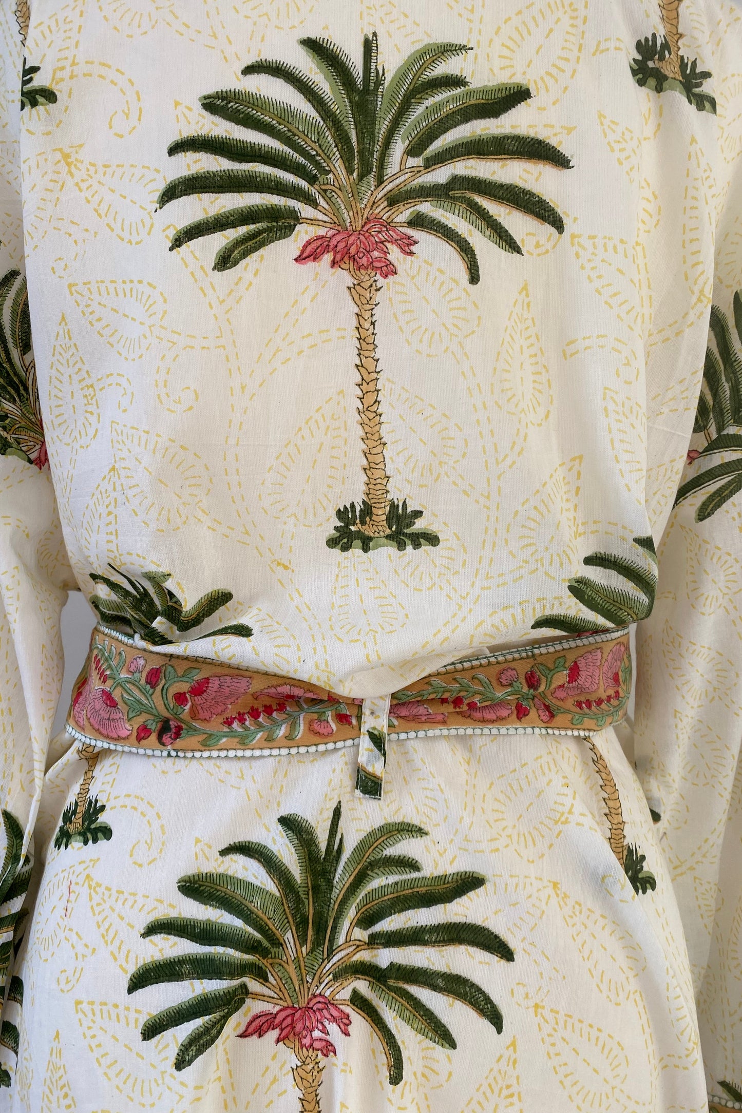 PALM BLOCK PRINT KIMONO