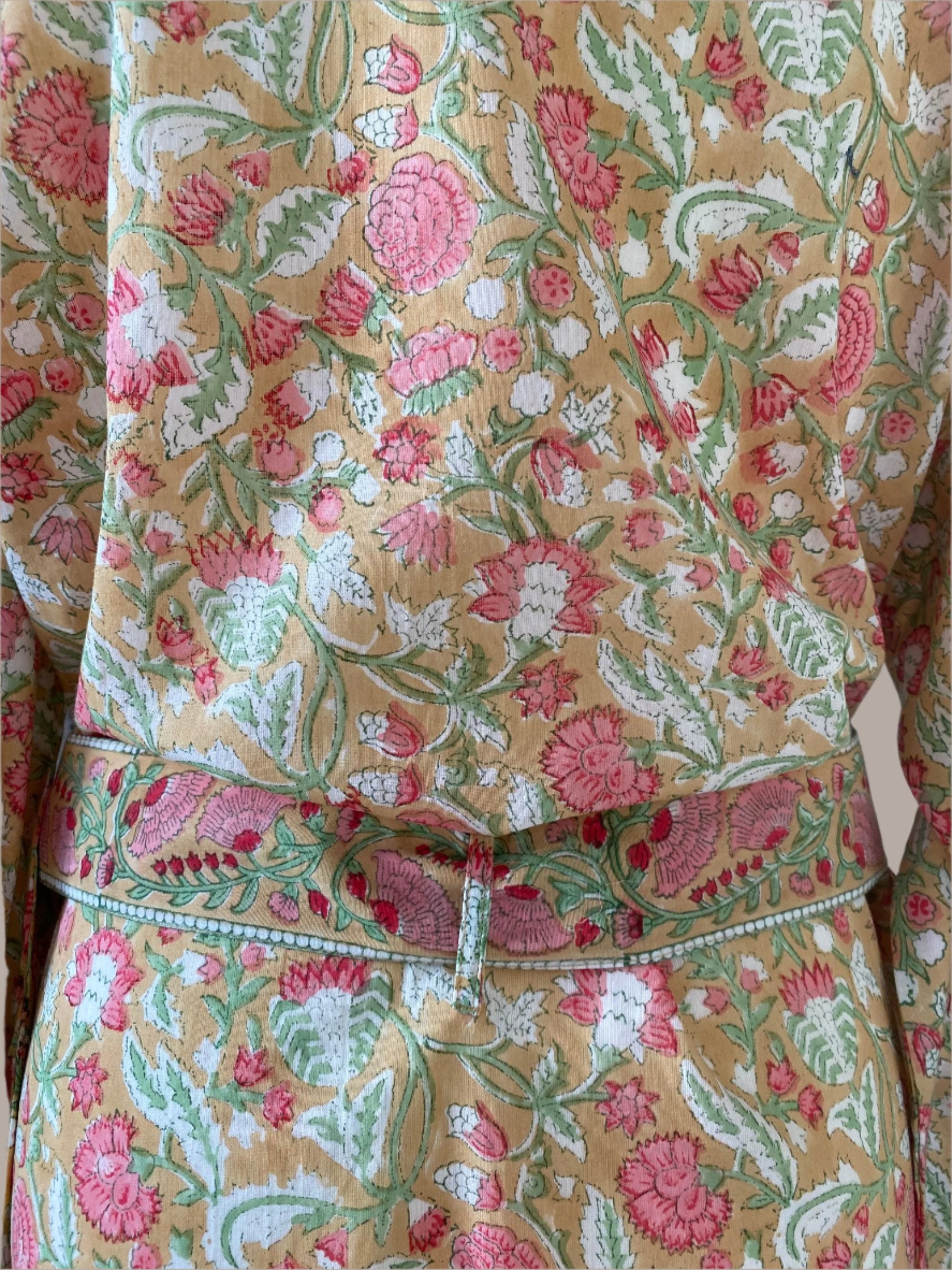 provencal block print kimono