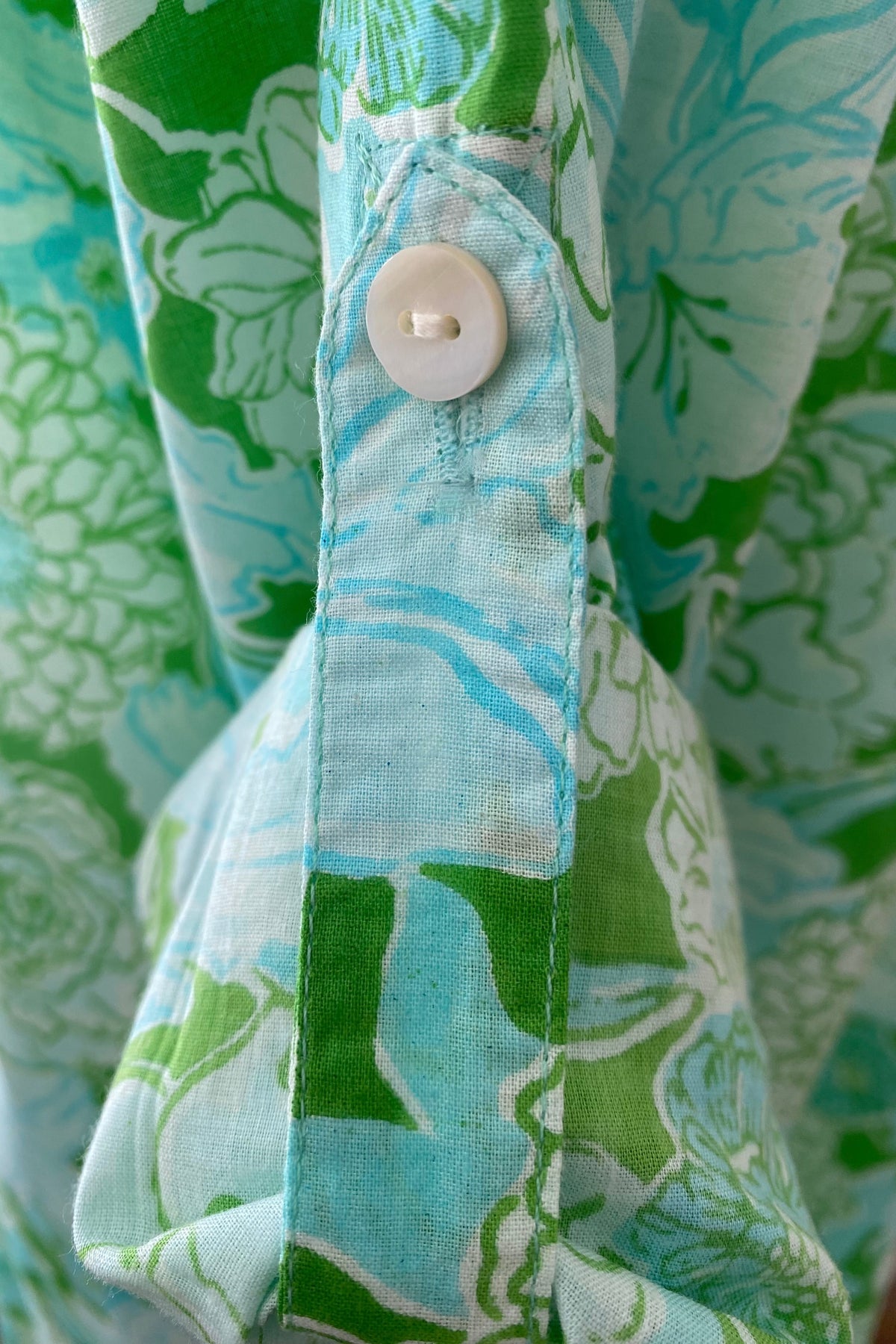 MARTINIQUE GREEN COTTON SHIRT DRESS