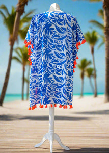 BUE TROPICAL COTON COVER UP