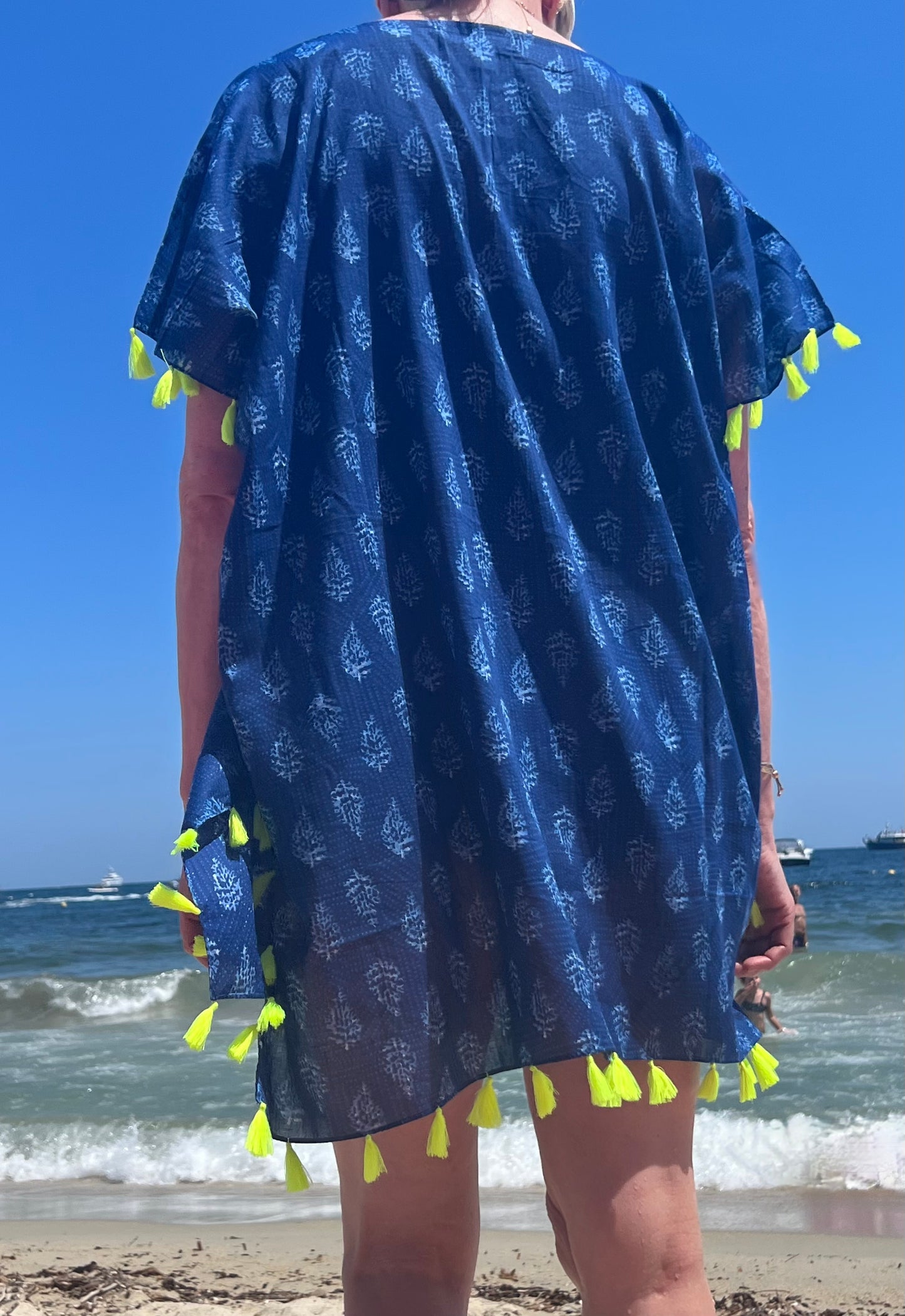 INDIGO COTTON COVER UP