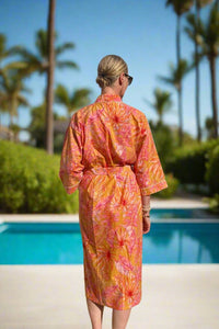 TROPICAL ORANGE KIMONO