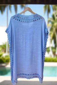 pale bue crochet cover-up