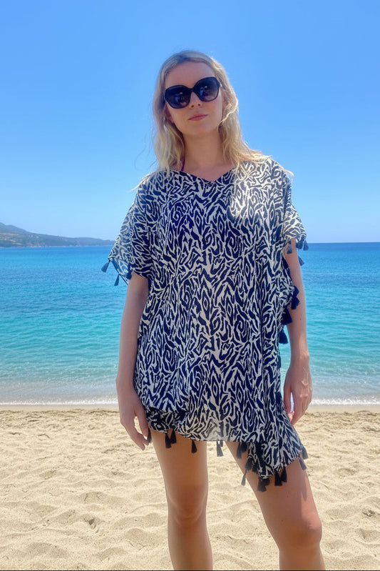 zebra print cover up