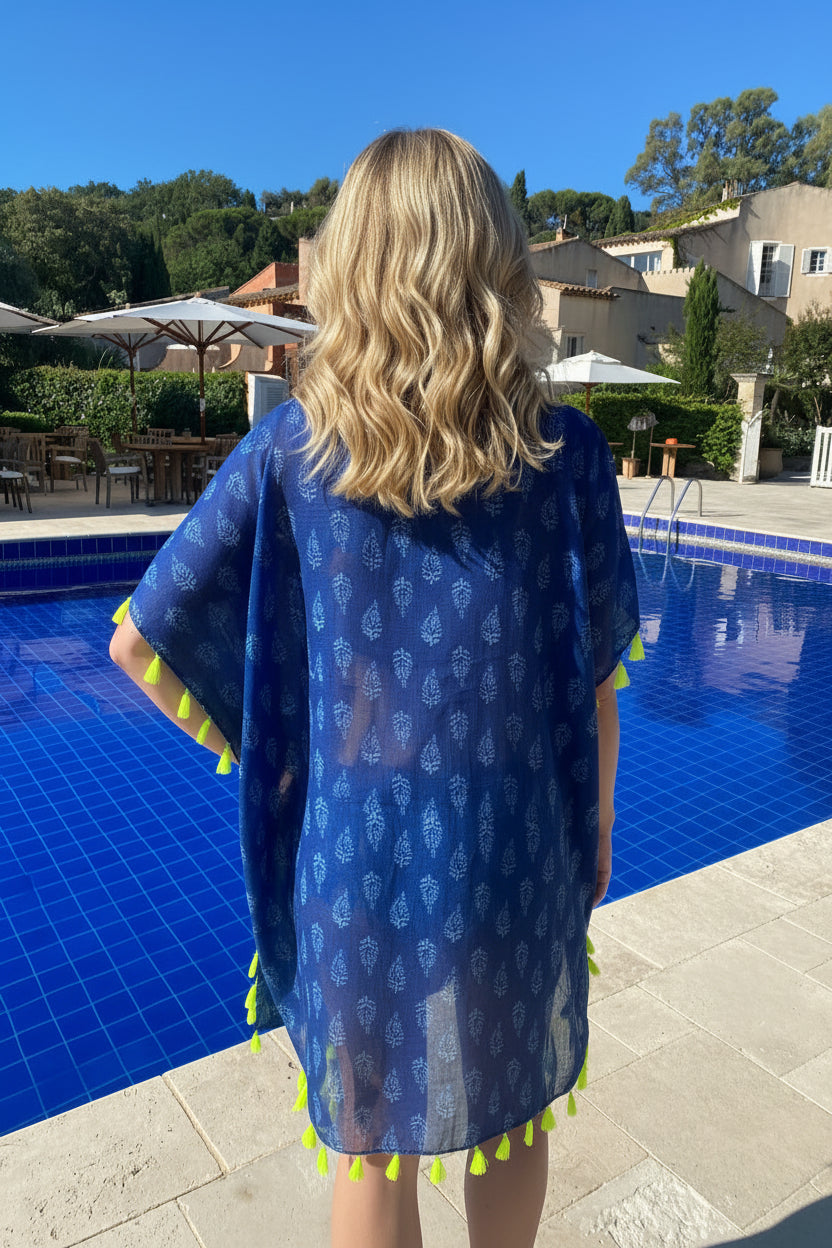 INDIGO COTTON COVER UP