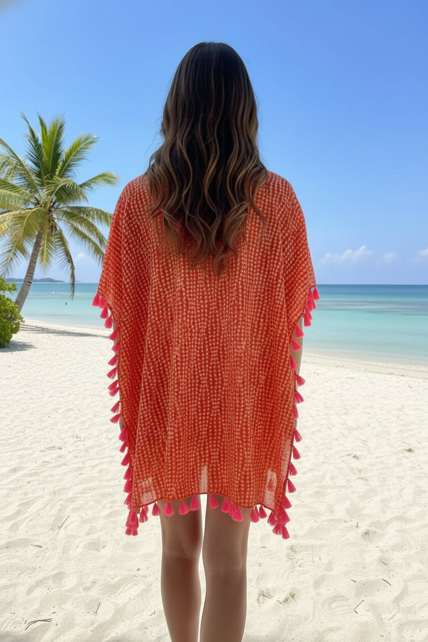 MYKONOS ORANGE COVER UP
