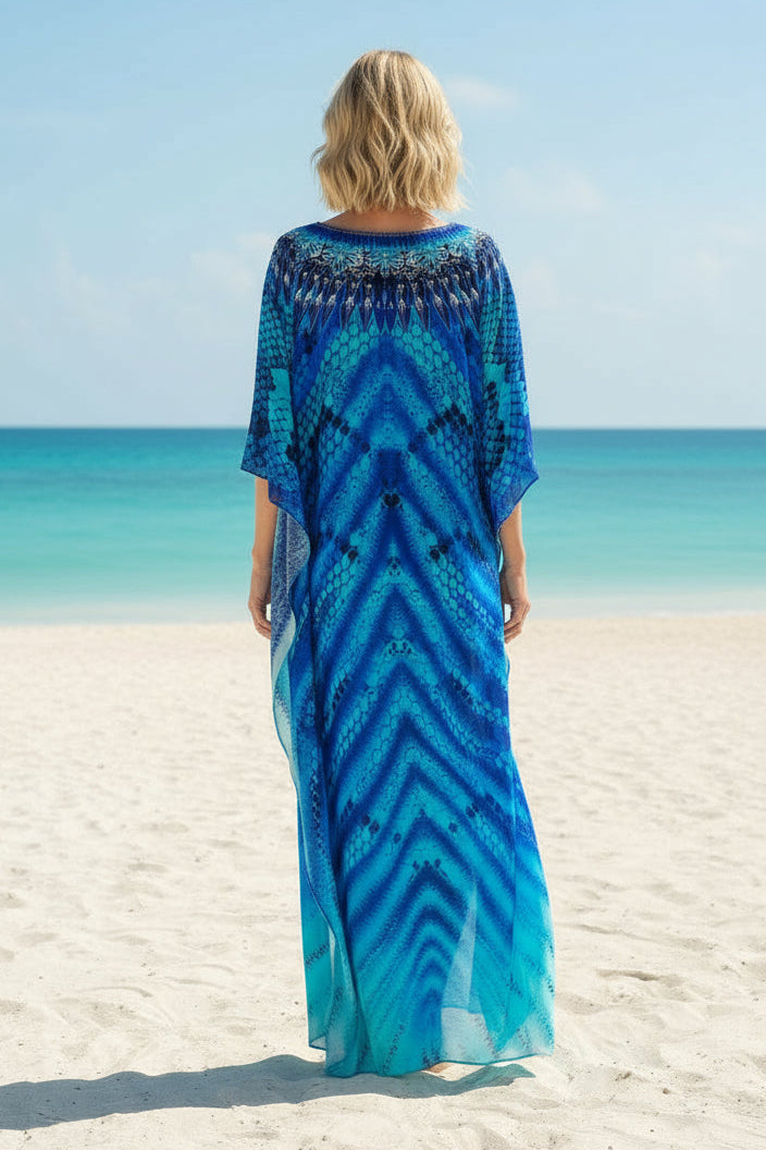 CANCUN COBALT MAXI KAFTAN