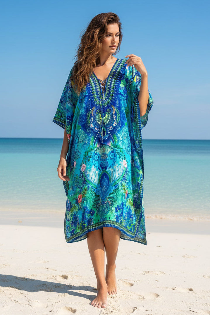 azure reef kaftan