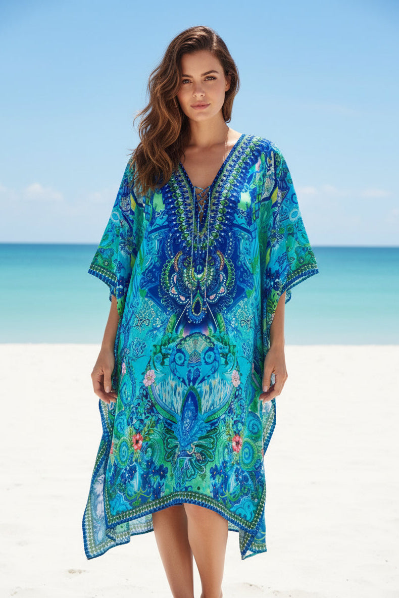 azure reef kaftan