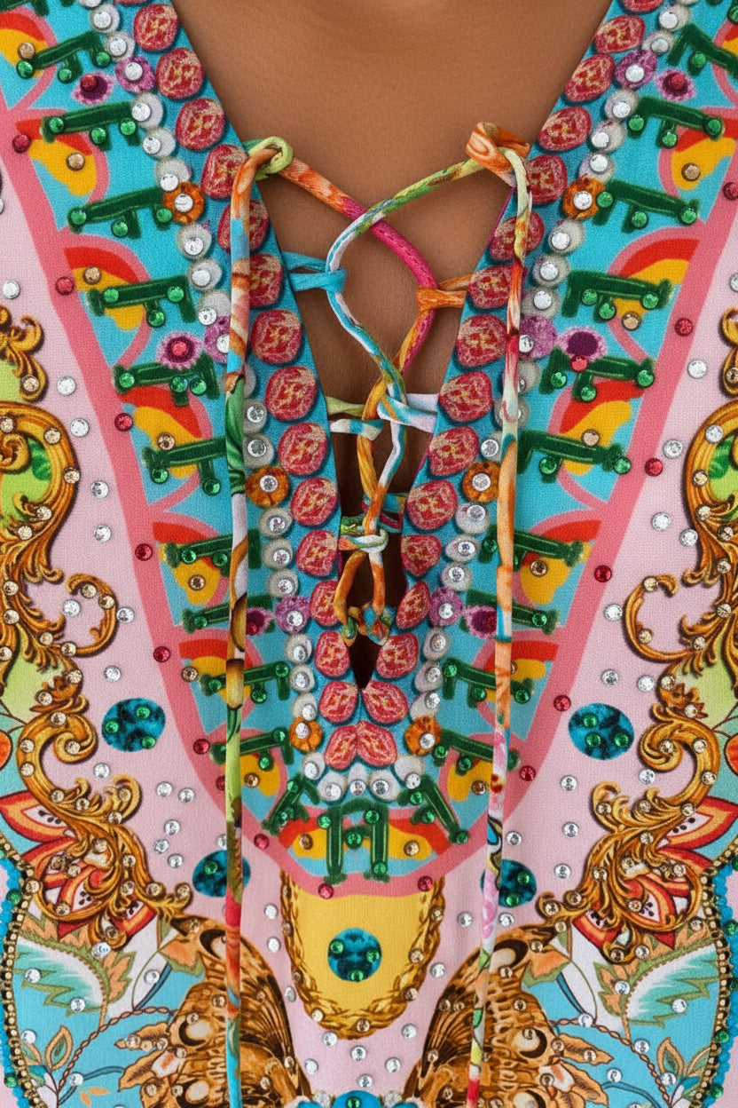 PHUKET ORIENTAL FLORAL KAFTAN