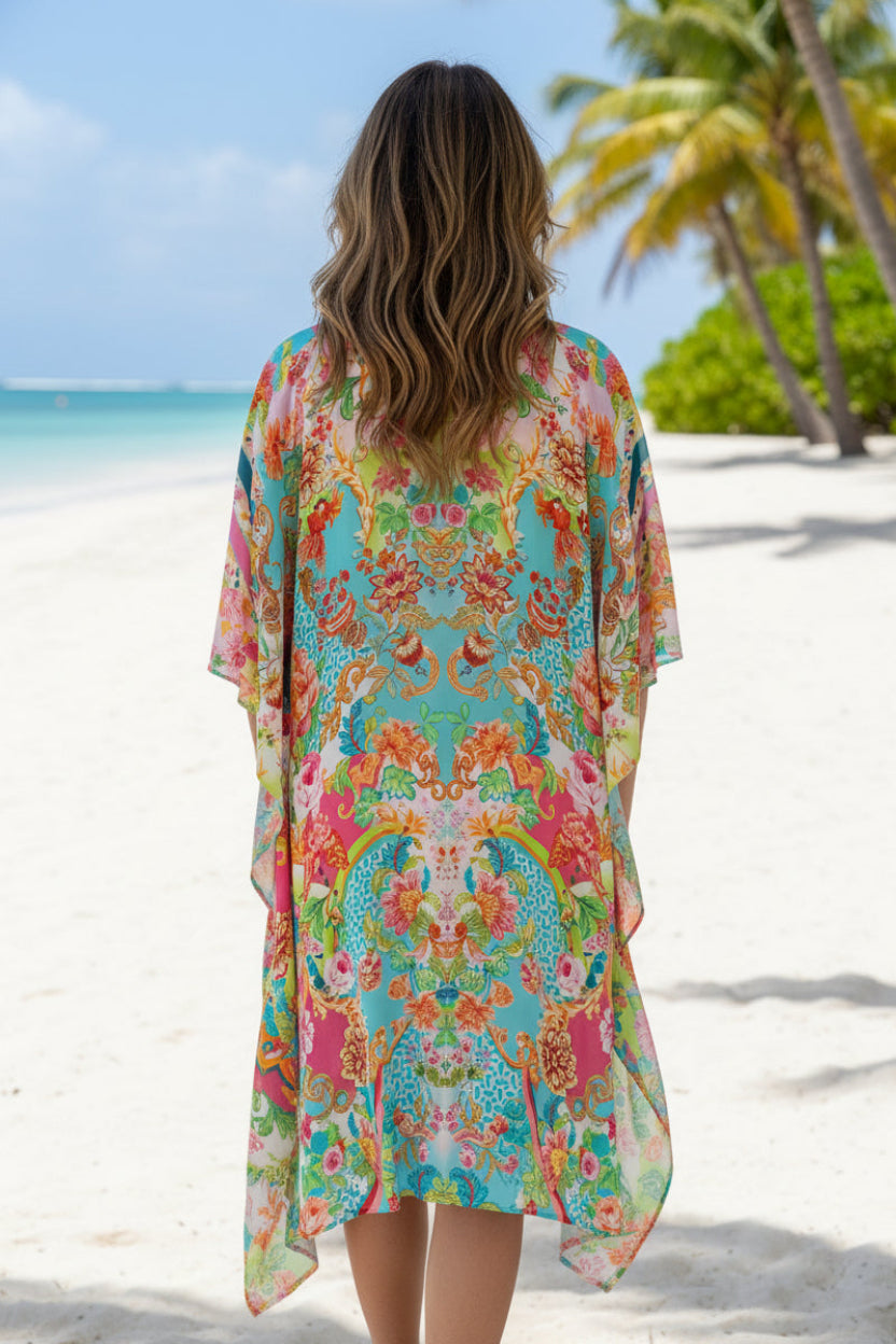 PHUKET ORIENTAL FLORAL KAFTAN