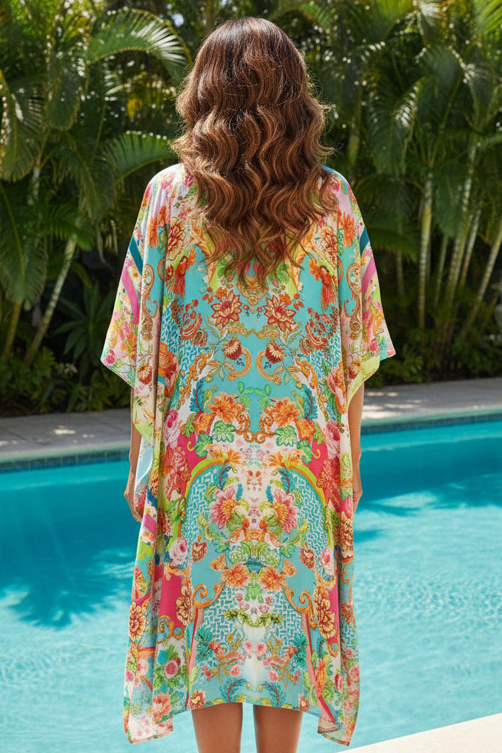 PHUKET ORIENTAL FLORAL KAFTAN