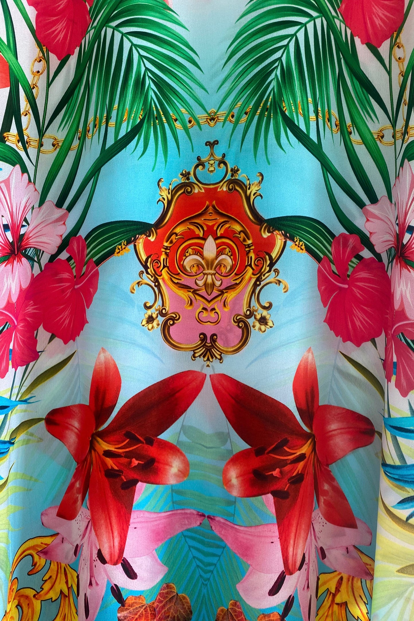 TROPICAL ORCHID MAXI KAFTAN