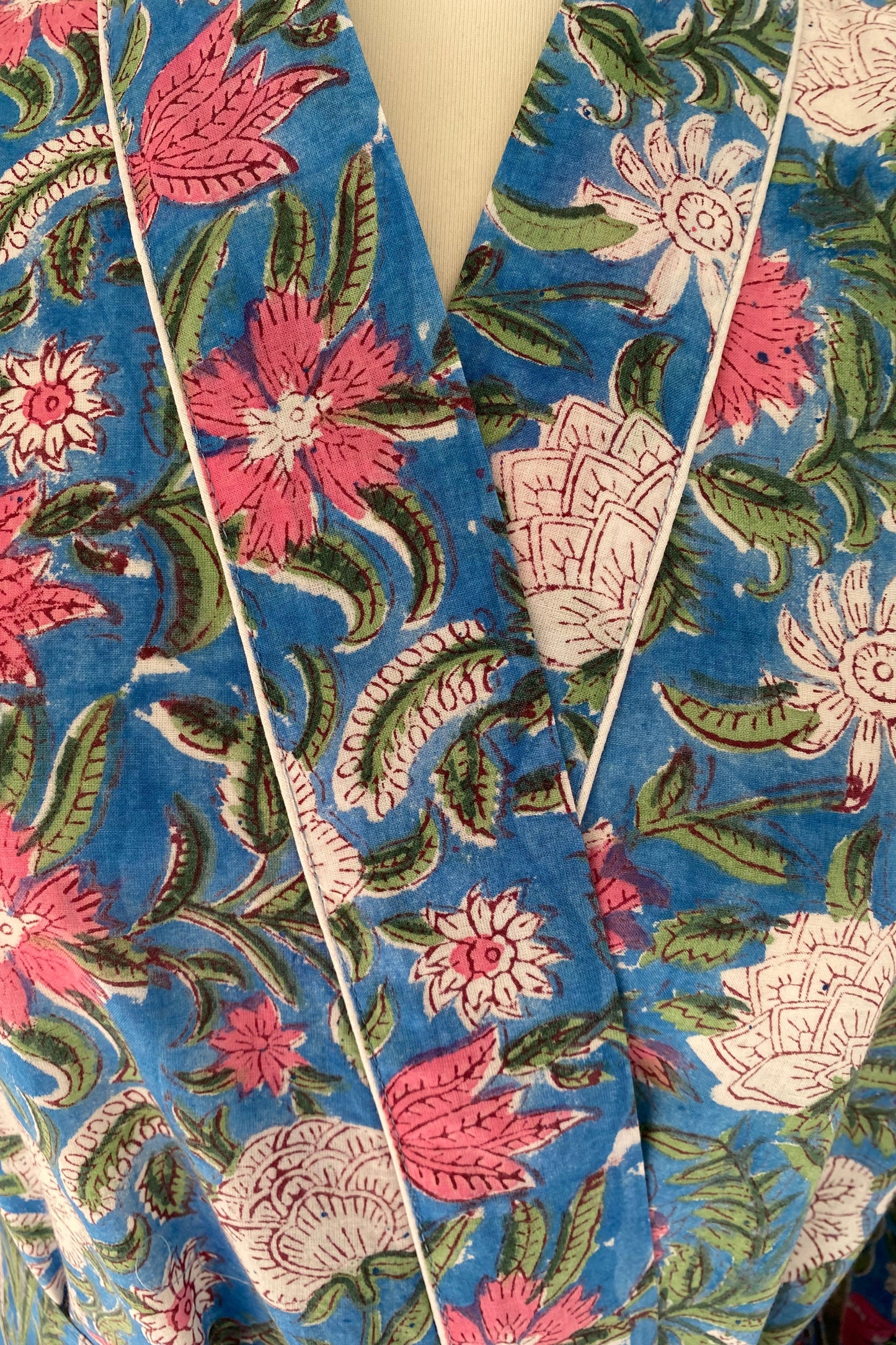 TILLY FLORAL BLOCK PRINT ROBE
