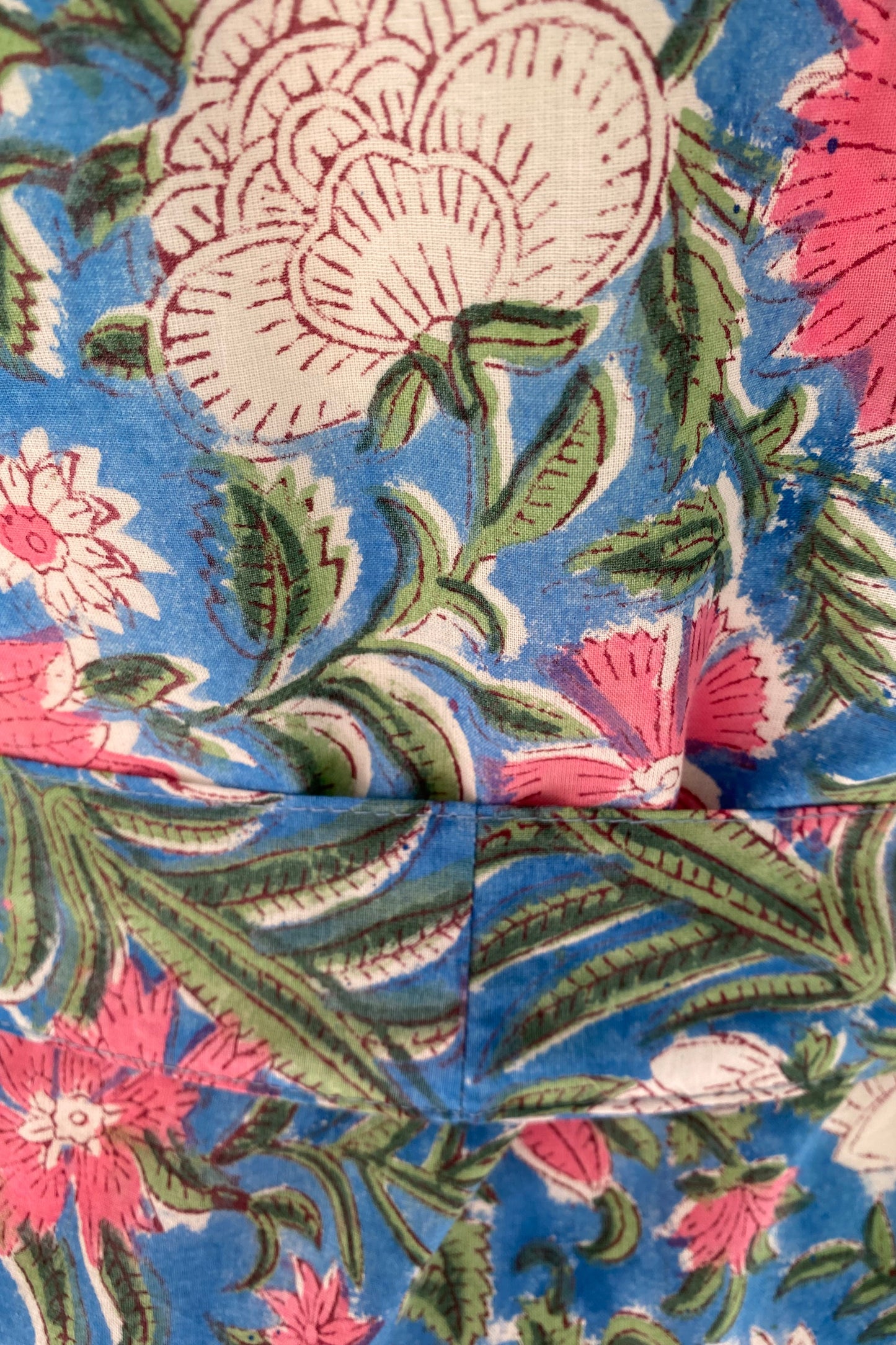TILLY BLUE BLOCK PRINT ROBE