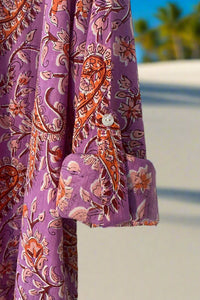  Sleeve detail on jaipur paisley shirtdress