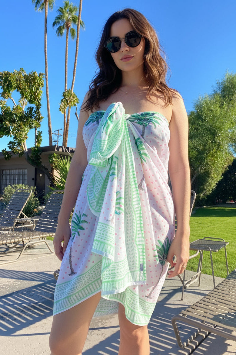 PALM BLOCK PRINT SARONG