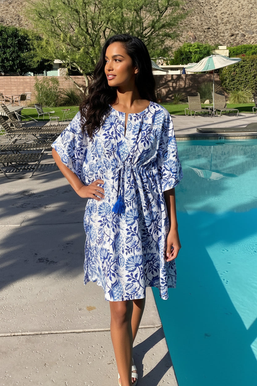 Penelope block print cover-up