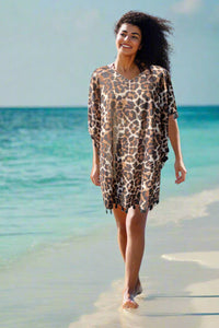 animal print cover-up