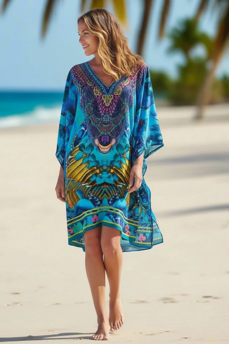 laguna turquoise kaftan