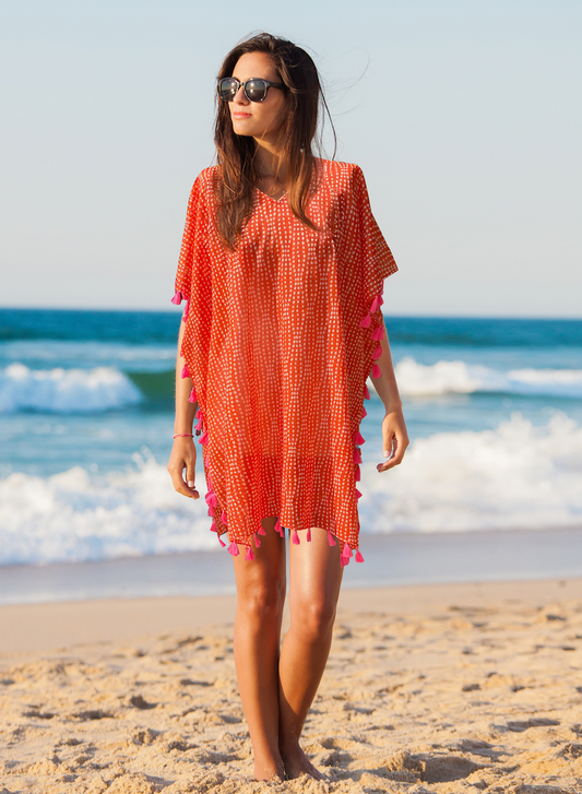 MYKONOS ORANGE COVER UP