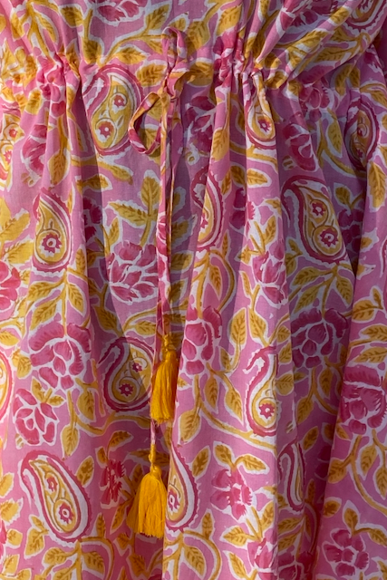 BLOCK PRINT PINK COVER UP