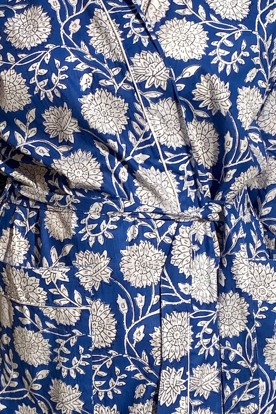 PROVENÇAL BLUE KIMONO ROBE