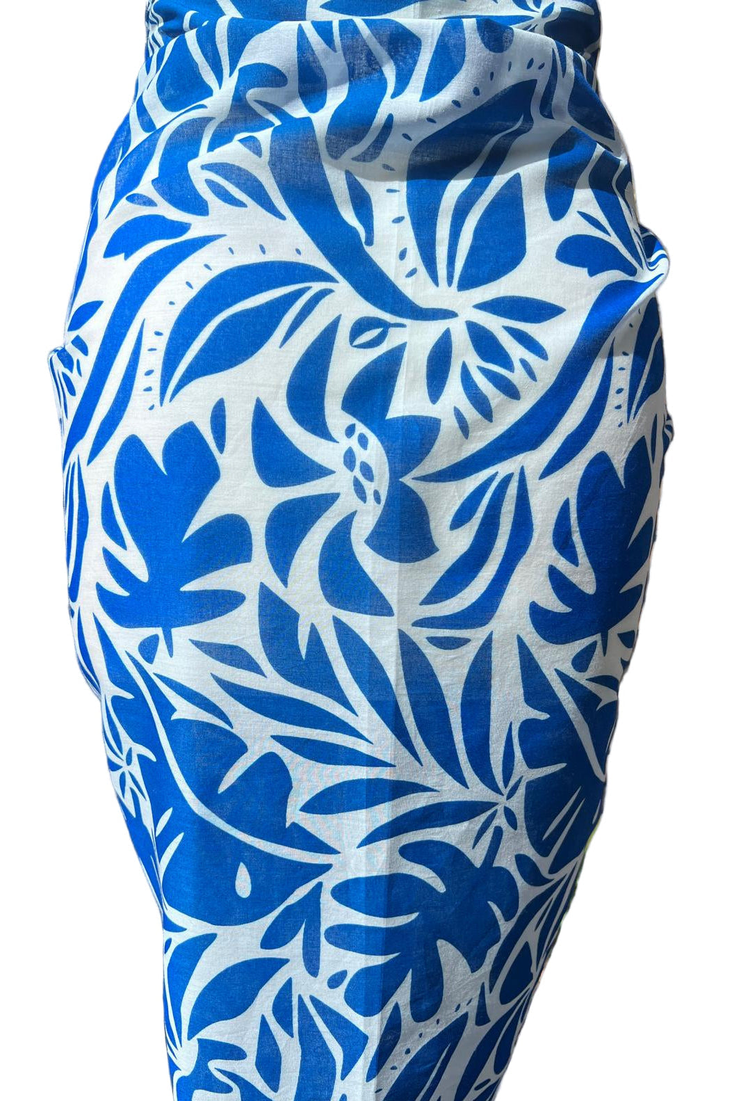 BLUE TROPICAL COTTON SARONG
