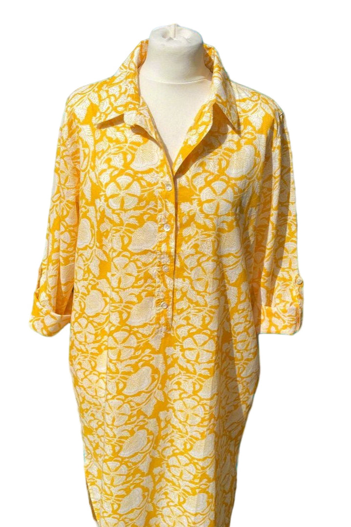 jaipur amber shirtdress neckline detail