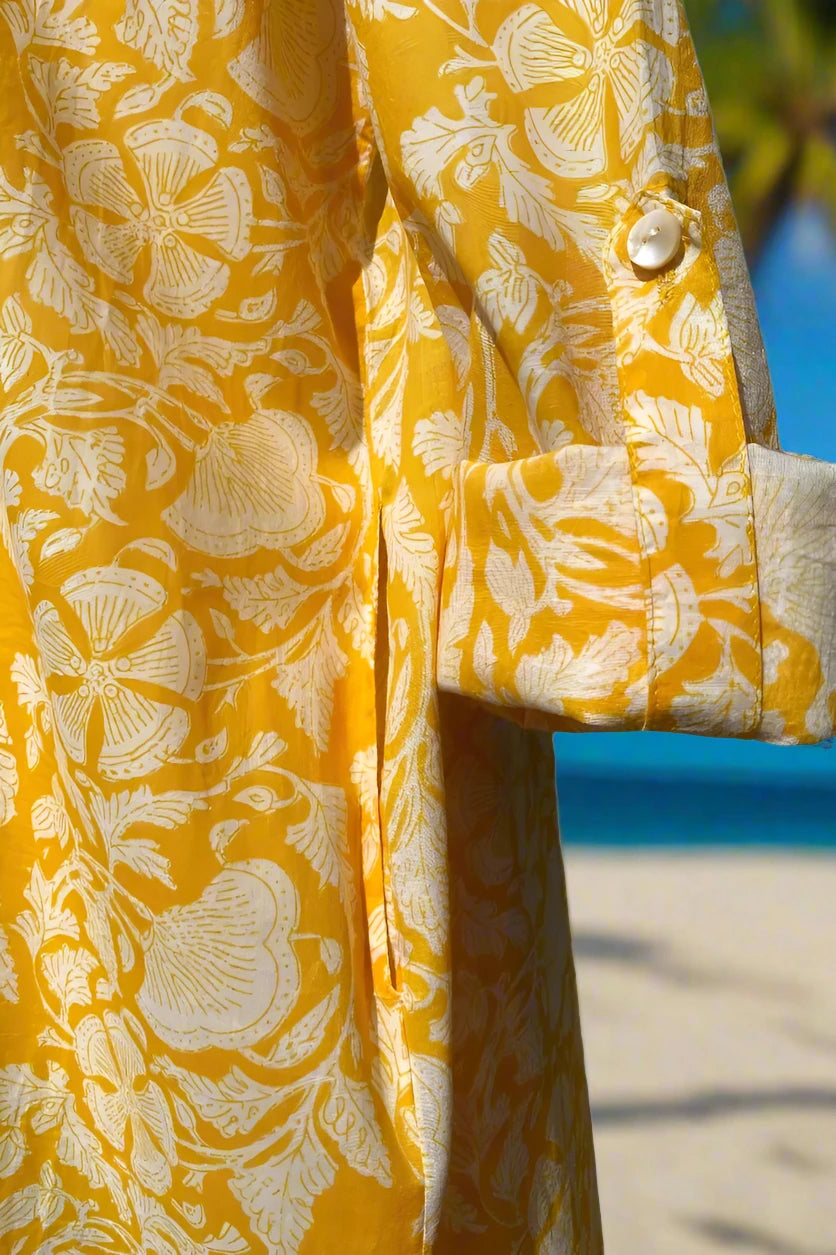 jaipur yellow shirtdress