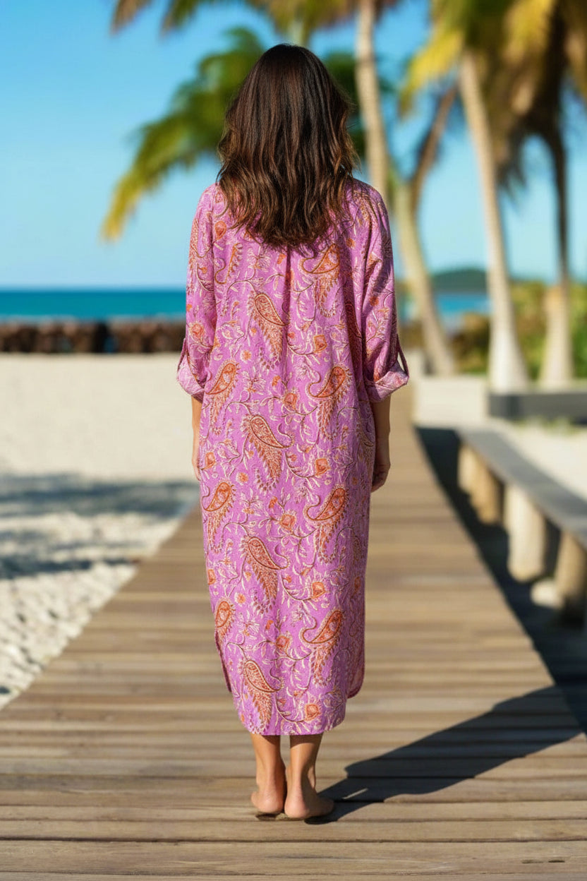 jaipur paisley shirtdress back