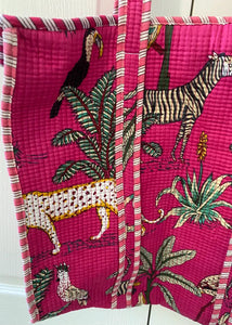 ELSA PINK BLOCK PRINT TOTE