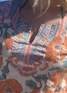 MAYA FLORAL COTTON KAFTAN