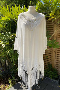 WHITE CROCHET COVER-UP