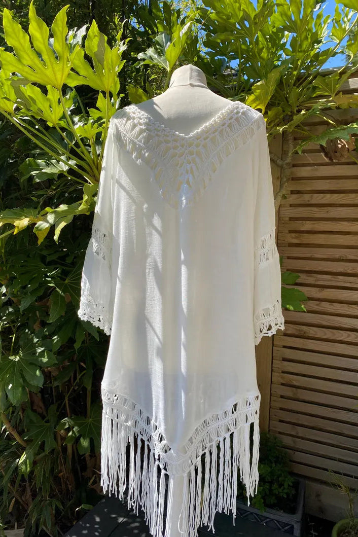 WHITE CROCHET COVER-UP