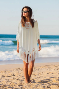 WHITE CROCHET COVER-UP